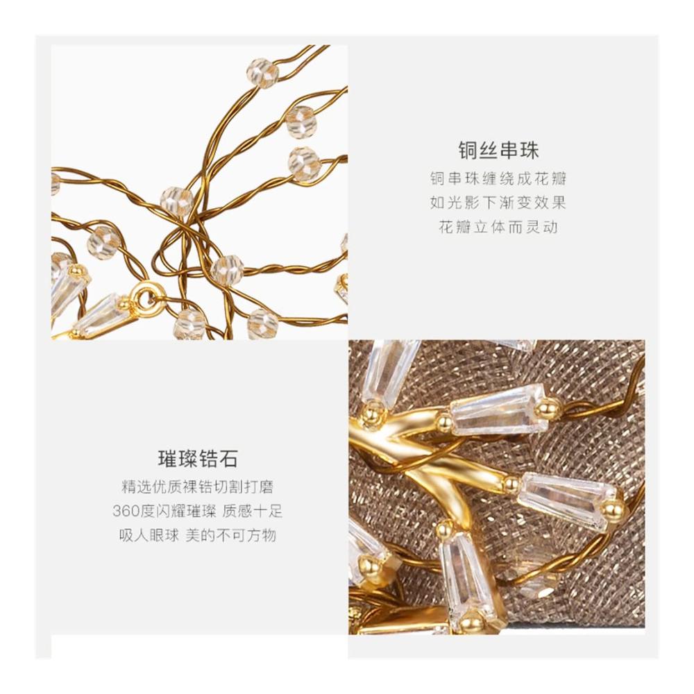 Kristall-Haarschmuck Clips Haarnadeln | Glitzernde Perlen auf geflochtenem Kupferdraht | Sommer-Fee-Haarspange für den eleganten Rückenkopf | 9 * 5.3cm in B erhältlich. Entdecke den Zauber