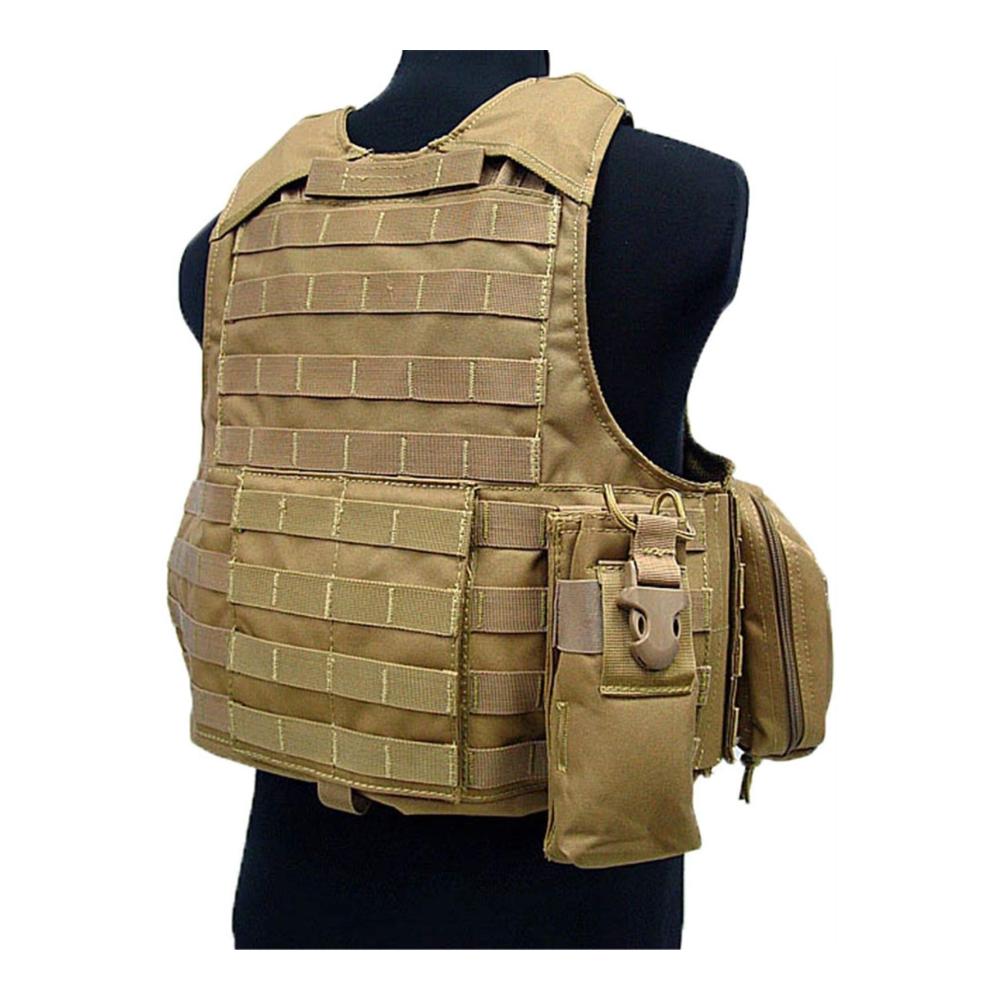 Ultimative taktische Weste für Airsoft & Jagd Lösbare Rüstung Magazintaschen & mehr! In Tan Einheitsgröße - Top Ausrüstung für den Einsatz