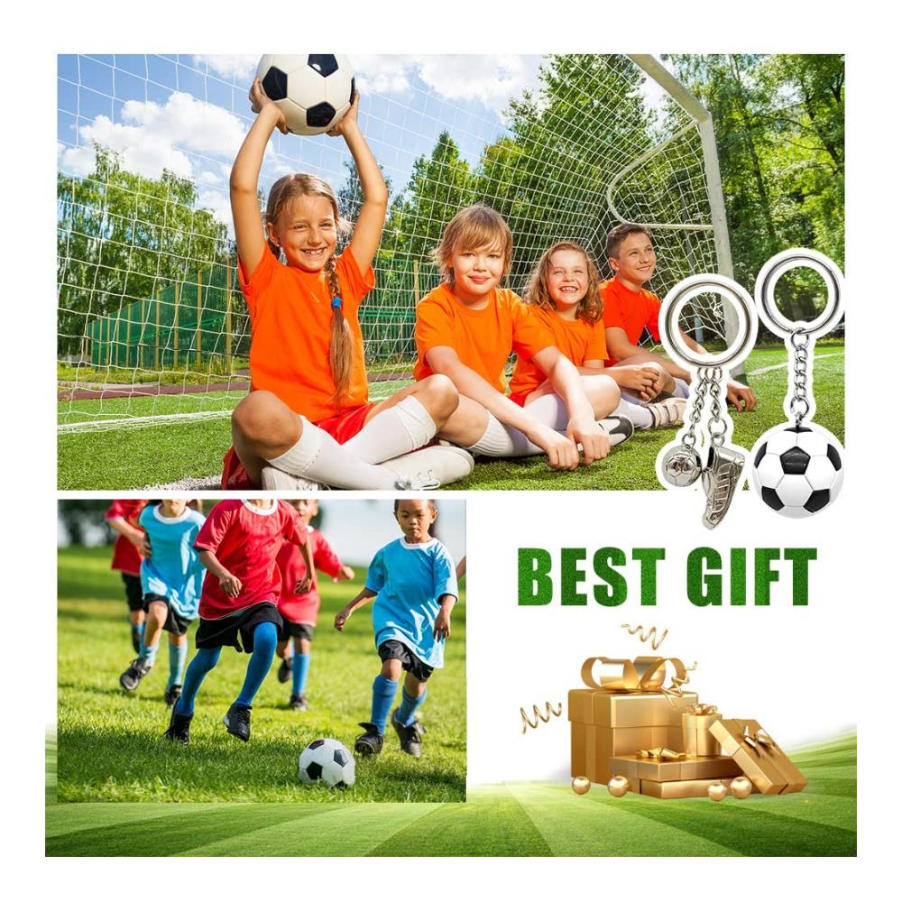 Entdecken Sie stilvolle Schlüsselringe & Schlüsselbänder für Herren Weißer Fußball-Schlüsselanhänger - Perfekt für Sportfans und als Geschenk für Kinder