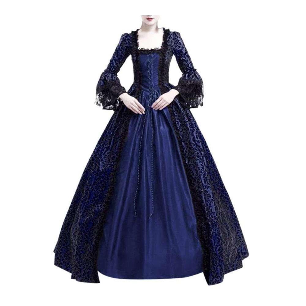Entfessle den Party-Spirit! Damen Renaissance Kleid Große Größen weiß/schwarz. Mittelalterlicher Charme trifft auf Viktorianische Eleganz. Gönn dir den Rokoko-Flair