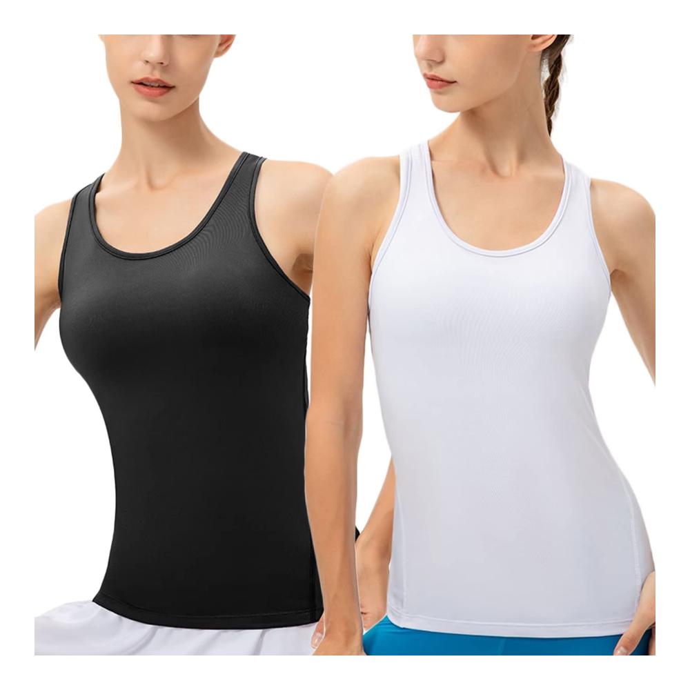 Damen Tanktops 2er Pack Yoga Shirt Tops für Sport & Fitness – Ärmellos Racerback Design – Atmungsaktiv und Stilvoll