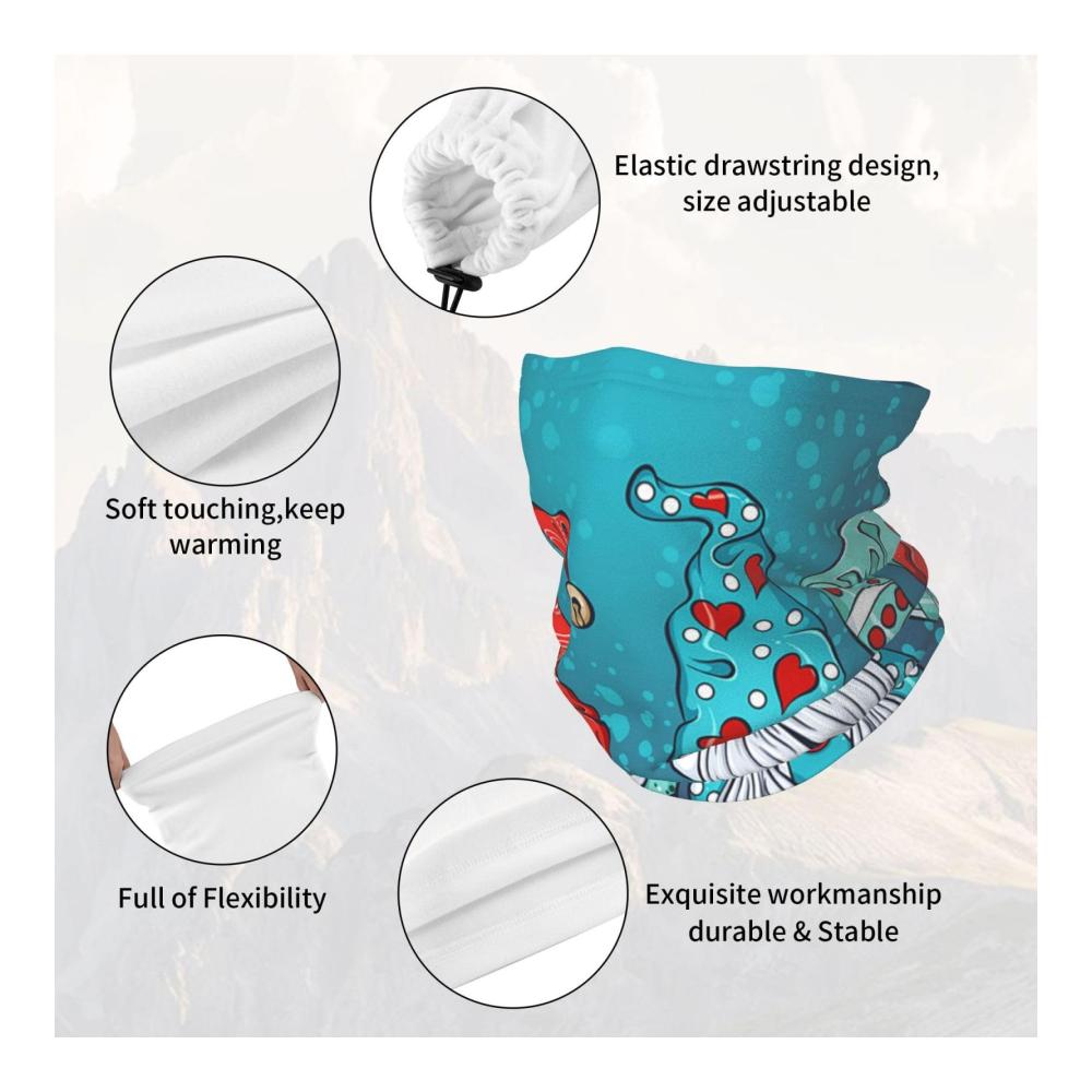 Winddichte Winter Schals Halstücher für Männer und Frauen Weihnachten Zwerge Schnee Festival Laufen Skifahren Outdoor Sport One Size
