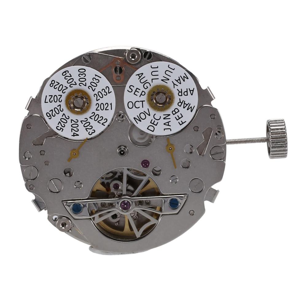 Exquisite Armbanduhren Automatisches mechanisches Uhrwerk mit Jahresschild handgeschnitzt und hohl in faszinierender Fotofarbe