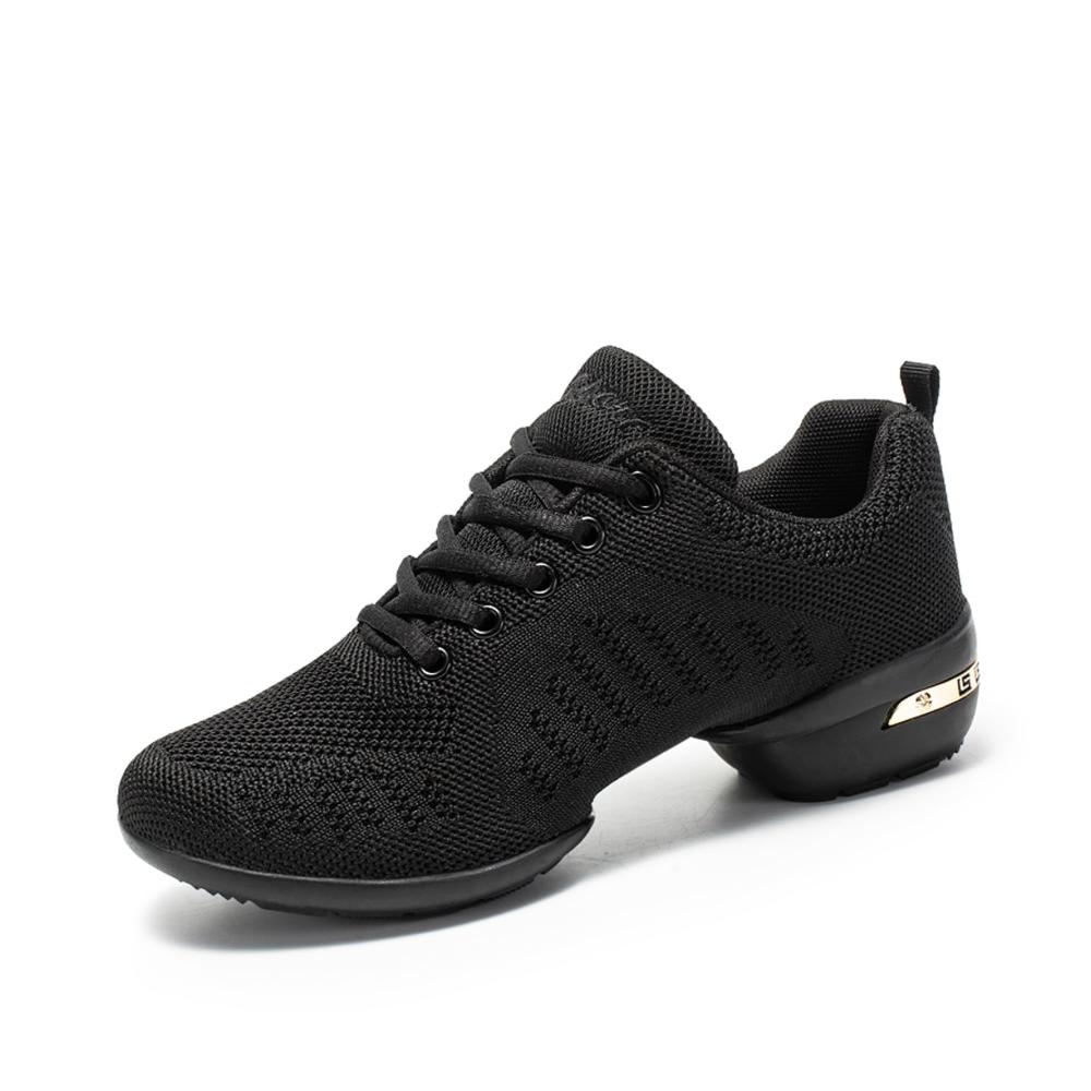 Damen Tanzschuhe – atmungsaktive schnürbare Jazz-Sneaker für Sport und Tanz in Leichtbauweise