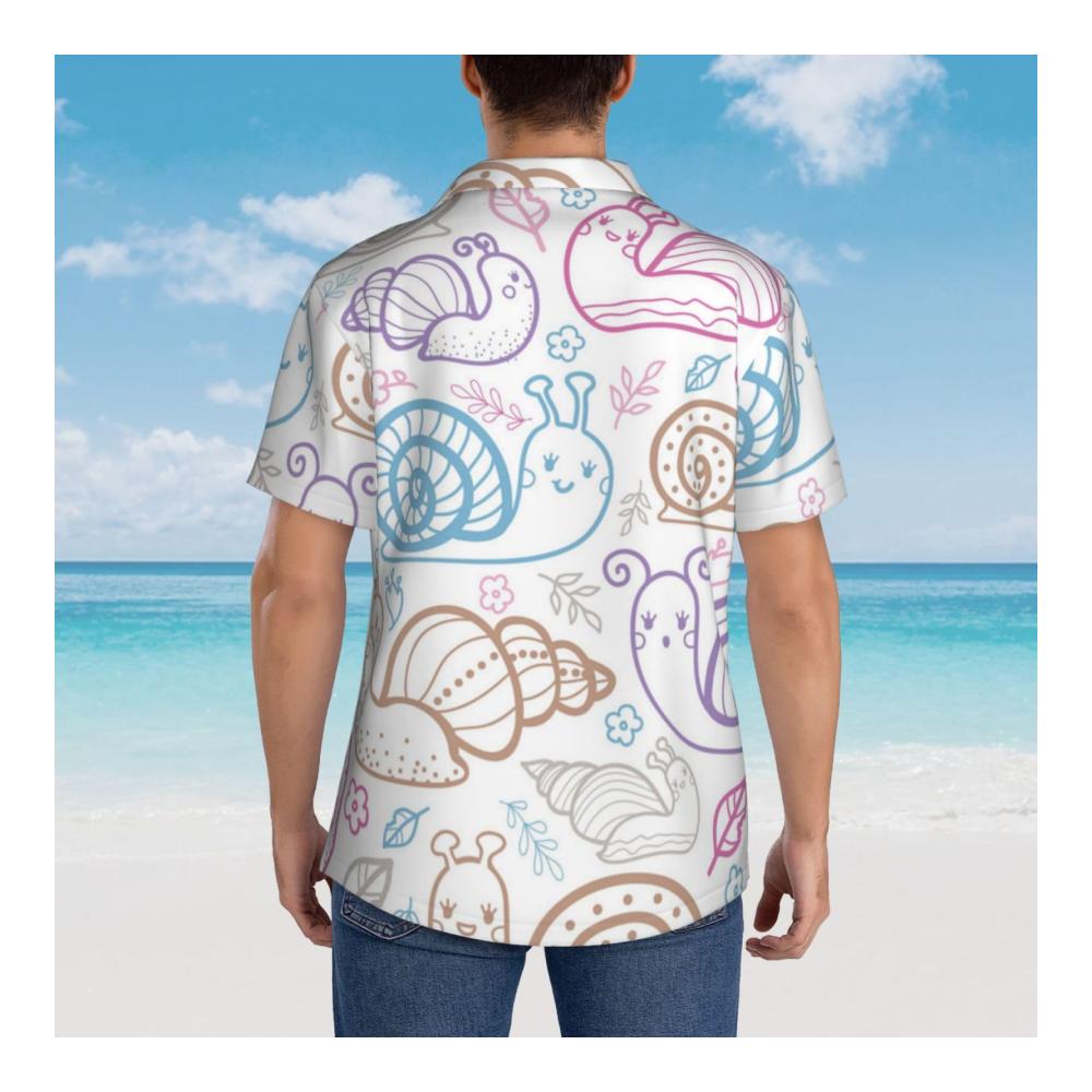 Entspannen Sie sich im Stil Kurzärmeliges Hawaii-Hemd für Herren - Perfekt für Sommer Strand und Urlaub - Lässiger Aloha-Look mit Knopfleiste
