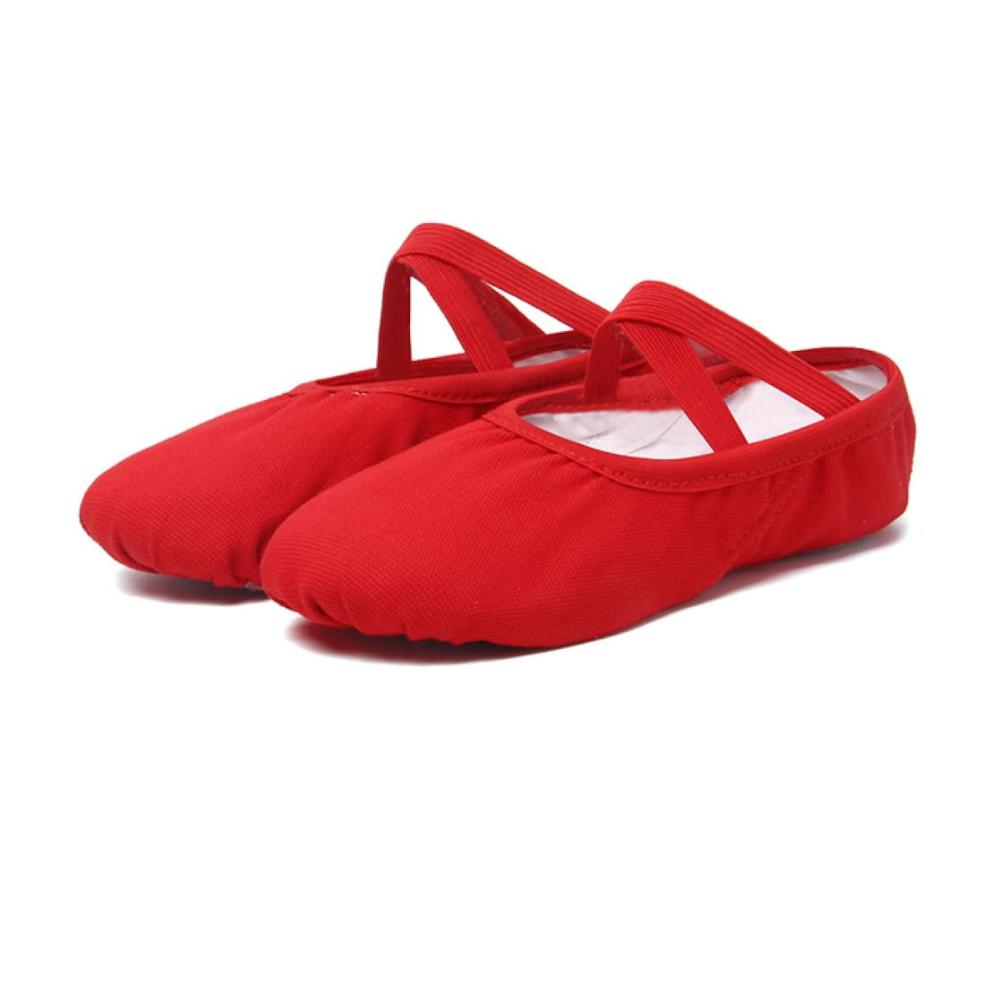 Hochwertige geteilte Ledersohle Tanzschuhe für professionelles Balletttraining. Weiche Sohle optimale Flexibilität. Perfekt für Erwachsene und Kinder