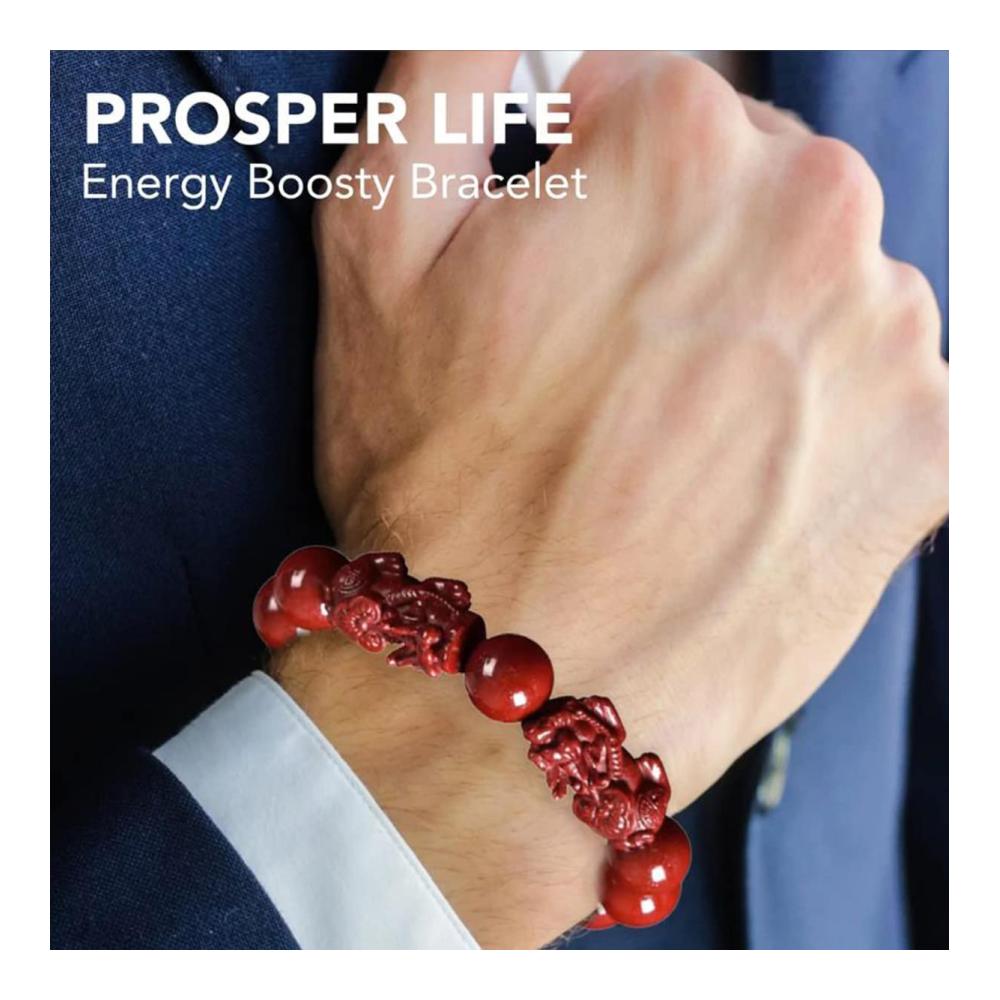 Entdecken Sie den Reichtum und Schutz mit unserem Feng Shui Cinnabar Armband für Männer und Frauen - Glücksbringer Geld Amulett (8 mm) Armschmuck