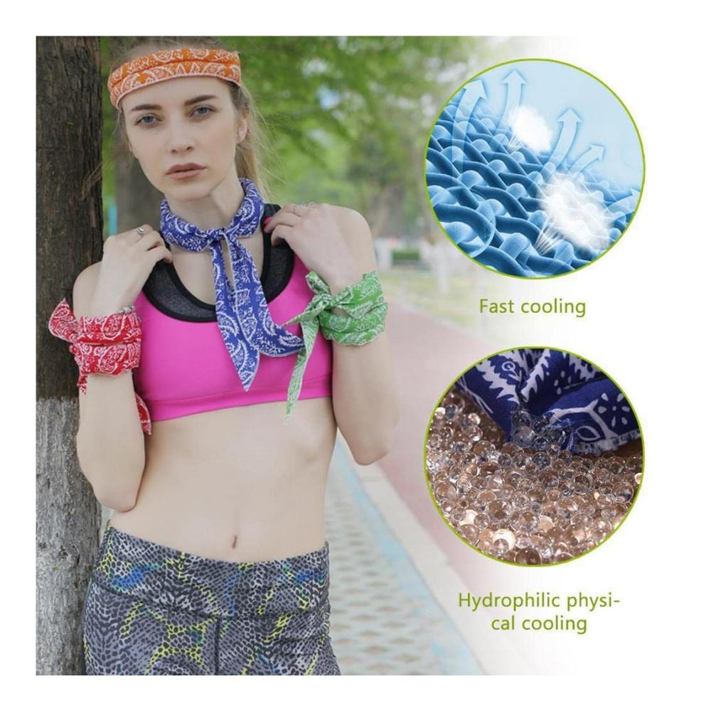 Praktische Packung mit 8 kühlenden Kopfartikeln aus Polyester | Damen Accessoires | Modische Halstücher für Wanderungen und Sport