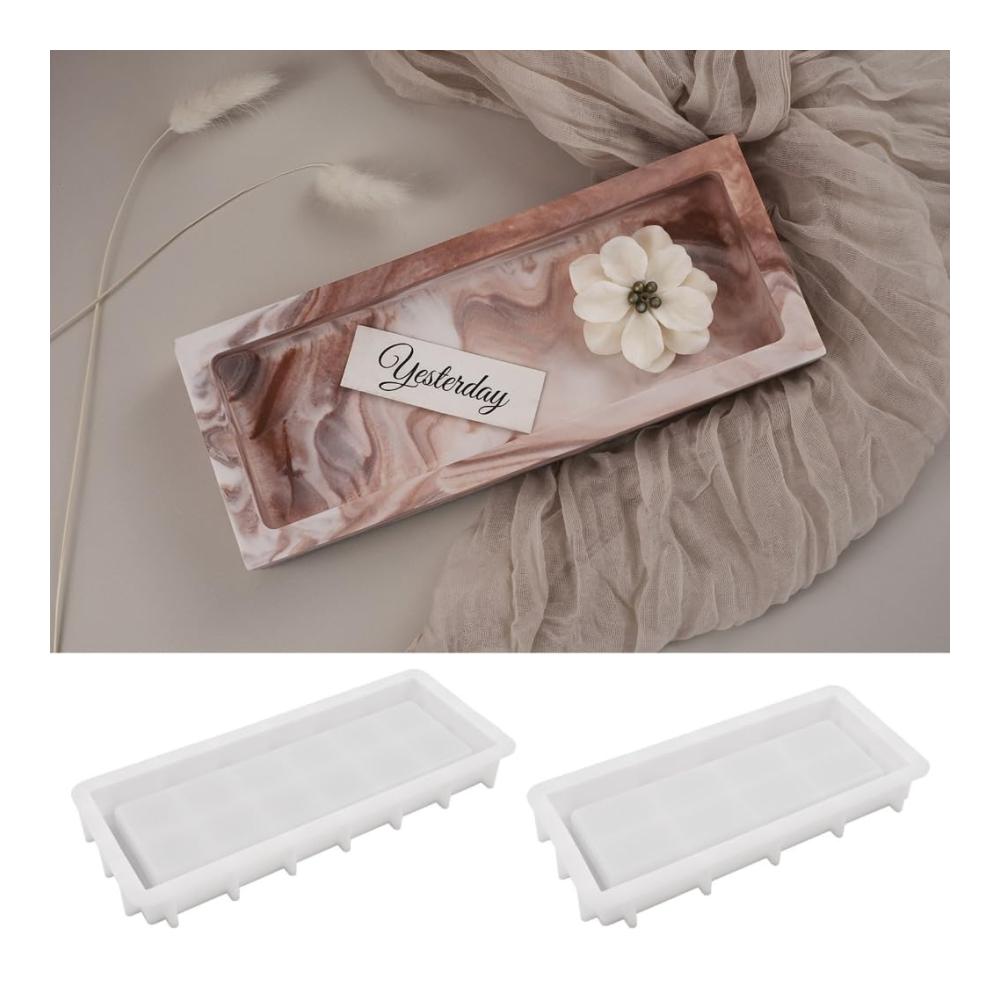 Erleben Sie Luxus mit unseren exquisiten Schmuck-Sets Rechteckige Tablett-Formen für dekorative Schmuckhalter aus hochwertigem Silikon und Epoxidharz Gießformen