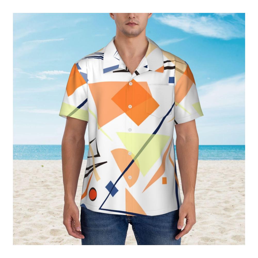Entspannte Sommerstimmung mit stilvollem Hawaii-Hemd für Herren Kurzärmeliges Strand-Shirt perfekte Urlaubskleidung mit lässigem Aloha-Flair und Knopfleiste