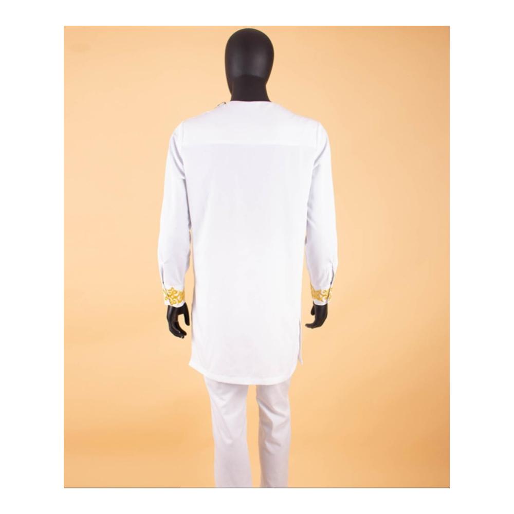 Stilvoll und Traditionell 2-teiliger formeller Anzug mit afrikanischer Stickerei - Perfekte Kombination aus Ethno-Design und Eleganz für Herrenanzüge