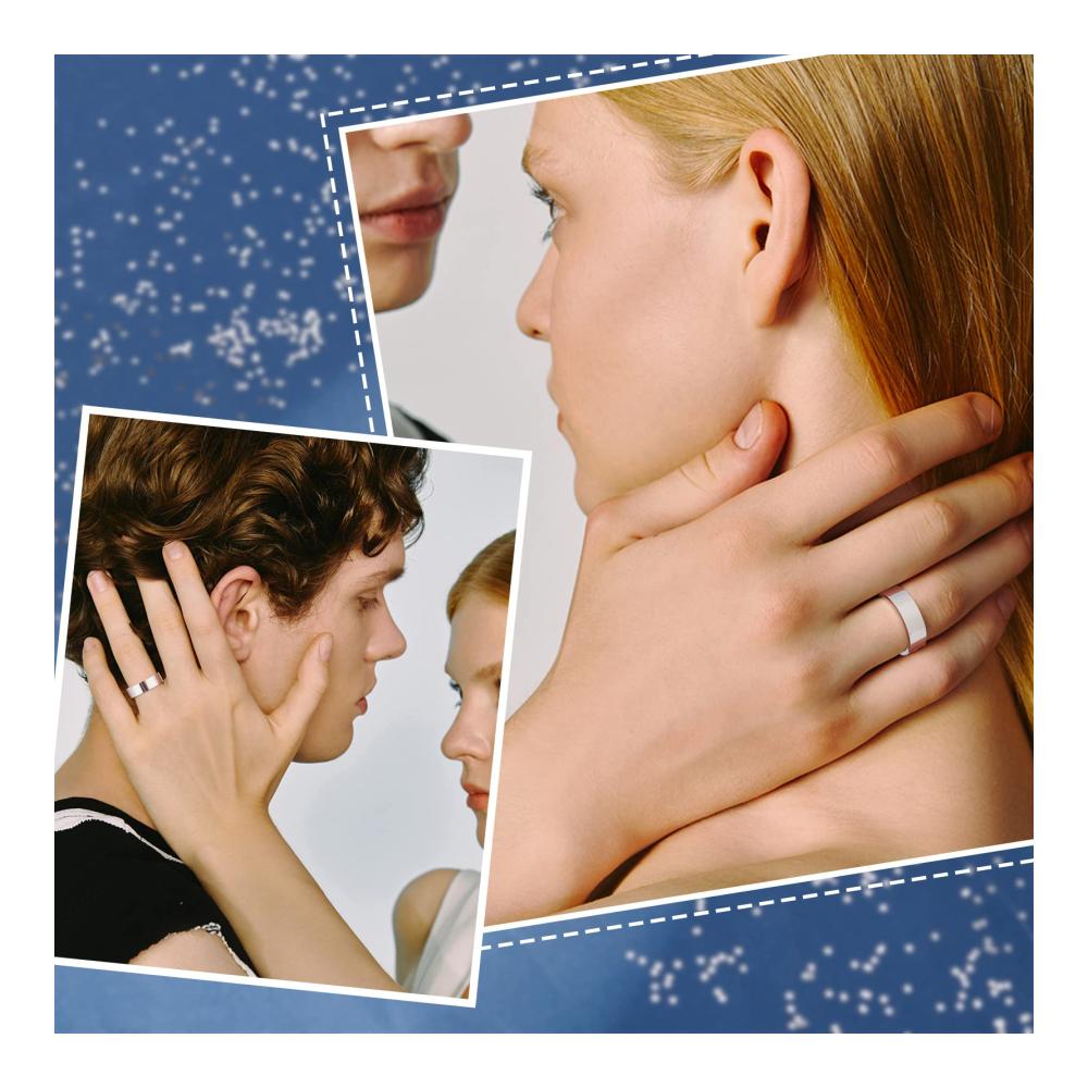 DIY Ringset 5 Stücke 5 Größen 304-Edelstahl einfach flach für Frauen & Männer. Perfekt für DIY-Fingerringherstellung! (Innendurchmesser 17~21 mm