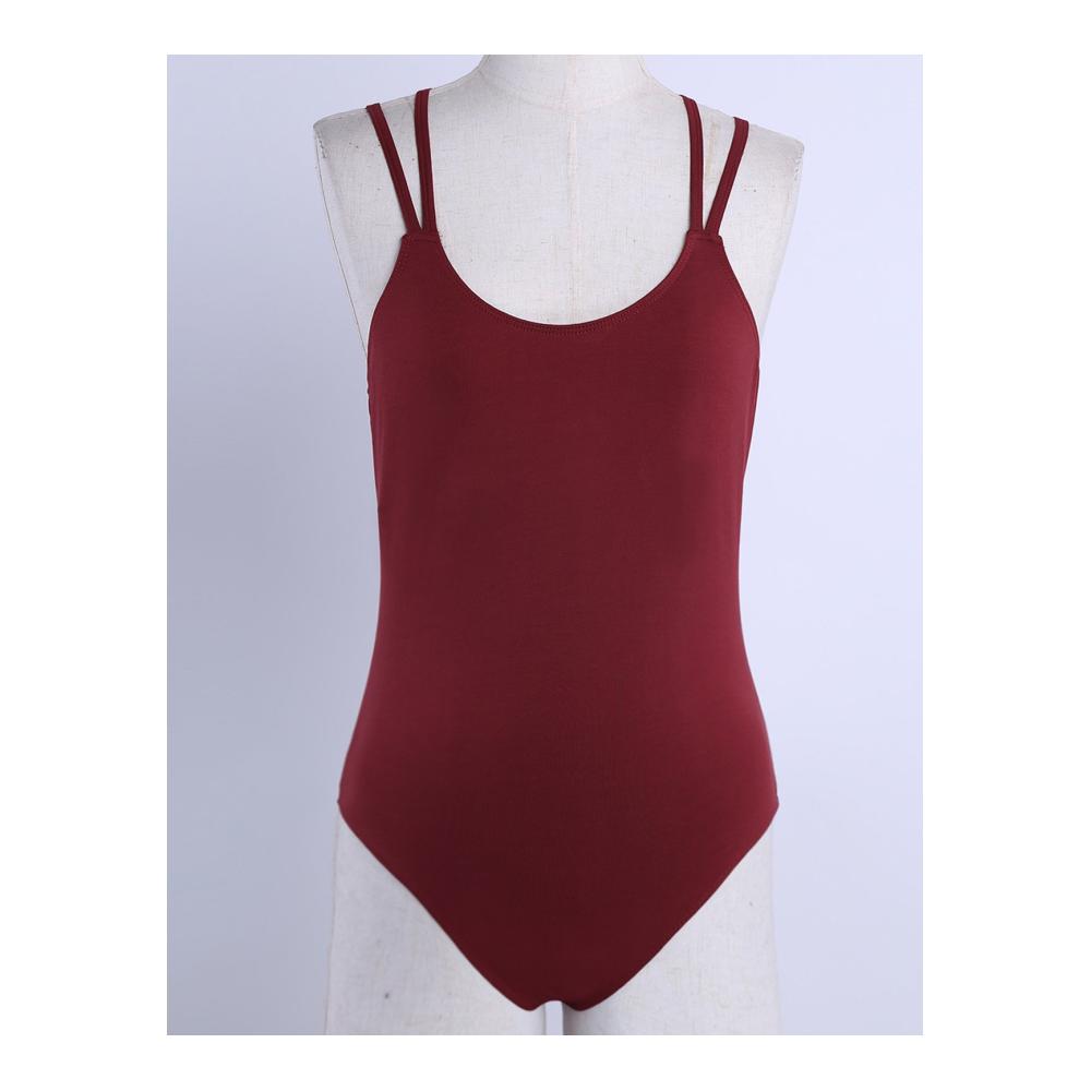 Leotards Damen Sport Body Ballett Trikot Gymnastik Anzug Lycra Turnanzüge Tanktops mit Überkreuzt Trägern für Tanz Fitness Ballett Yoga