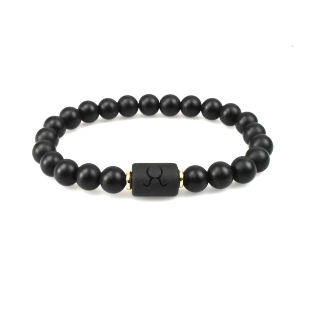 Entspannendes Glücksstein-Armband Schwarzes Obsidian für Männer. Natürliche Schönheit und Anti-Angst-Eigenschaften vereint. Perfekte Geschenkidee