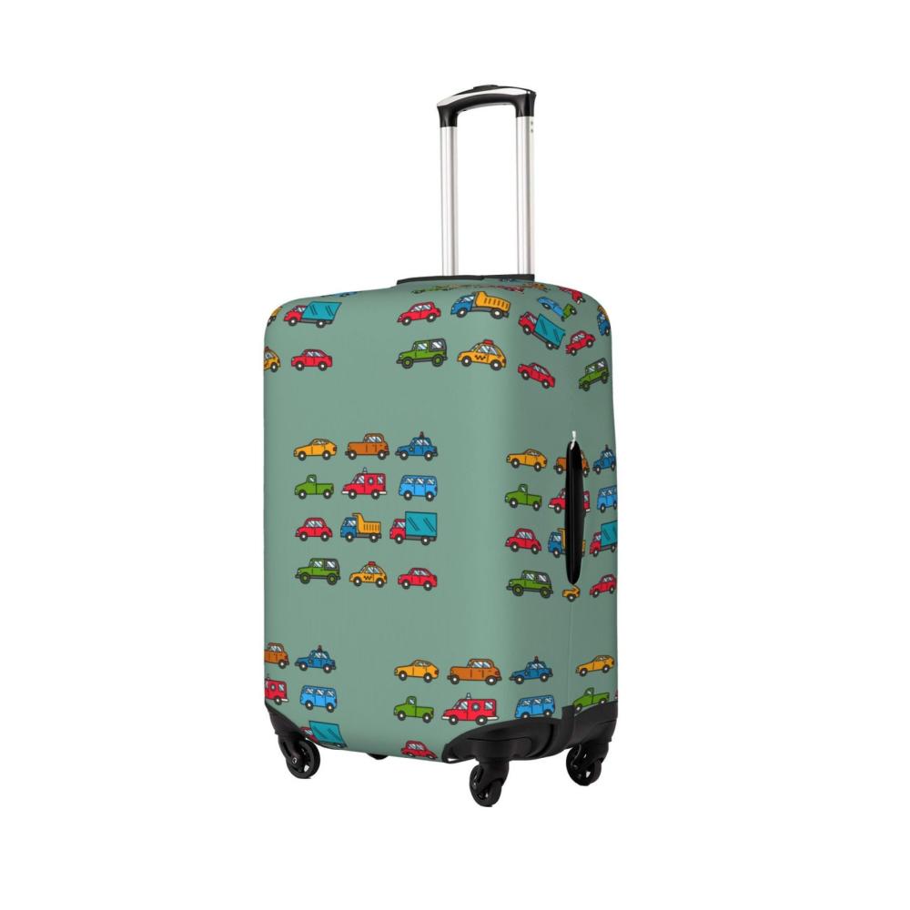 Schützen Sie Ihren Koffer mit Stil! Cartoon-Auto-Motiv waschbar und passend für 457-813 cm Gepäck. Modischer Schutz für Reisekoffer in Schwarz Medium. Jetzt sichern