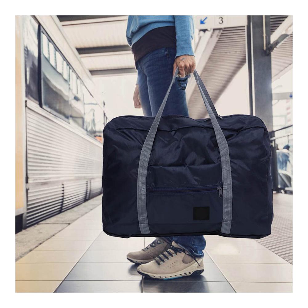 Stilvolle Navy blau Faltbare Reisetasche Große Kapazität Wasserdicht Organizer für Haushalt und Geschäftsreisen. Perfekt für jeden Trip