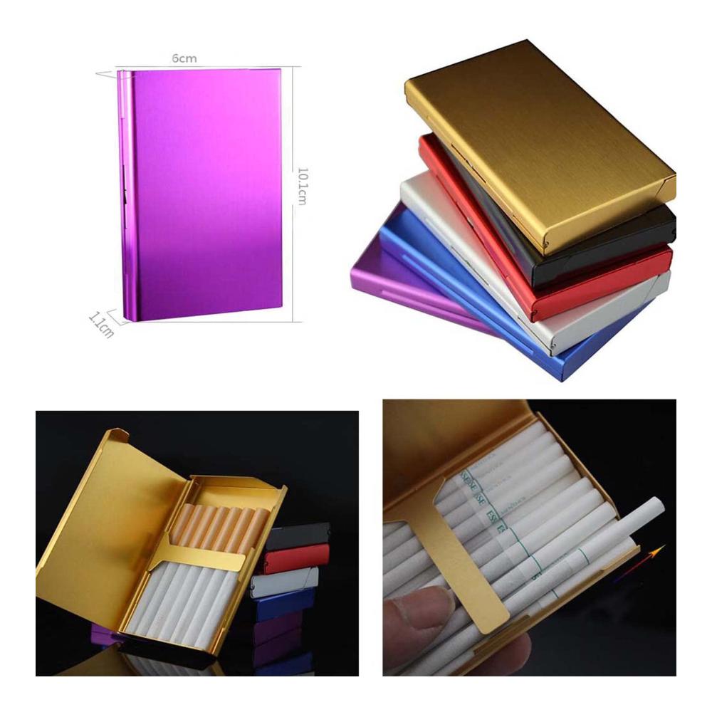 Stilvolles Zigarettenetui & Halter Tragbare Metallbox für Tabakwaren elegant in Gold. Genießen Sie stilvolles Rauchen mit diesem exquisiten Etui
