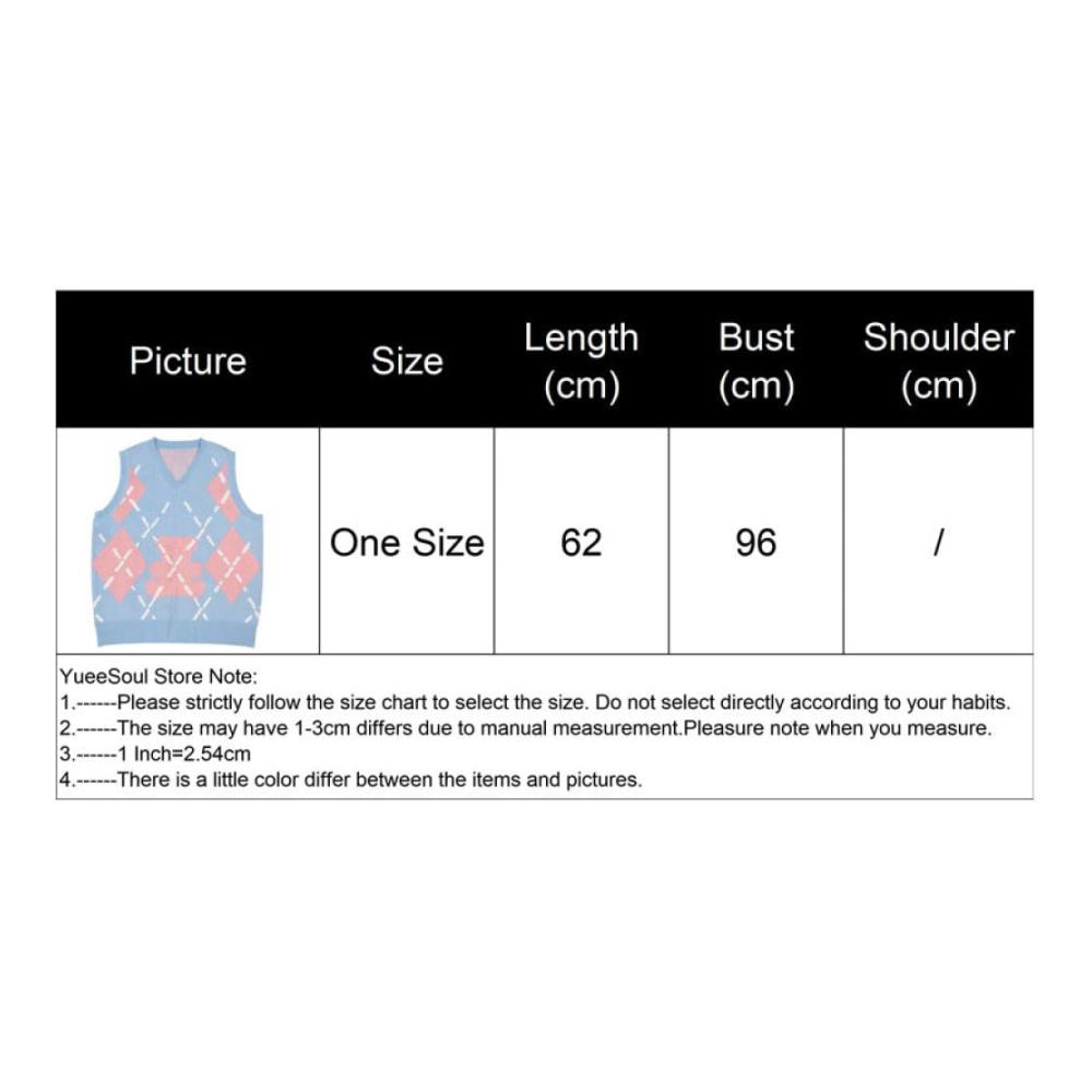 Damen Strickjacken Ärmellose Gitter-Cardigan-Jacke im Cartoon-Print V-Ausschnitt Vintage-Pullover-Weste für einen lässigen Preppy-Look