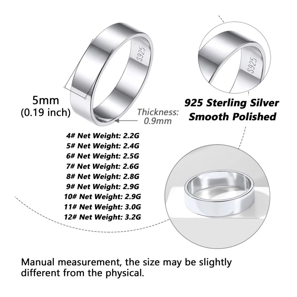 Erstklassiger Damen Ring Personalisiert mit Gravur S925 Silber. Glanzvoll und schlicht. Perfekt für Frauen. Entdecke die Eleganz der Ringe