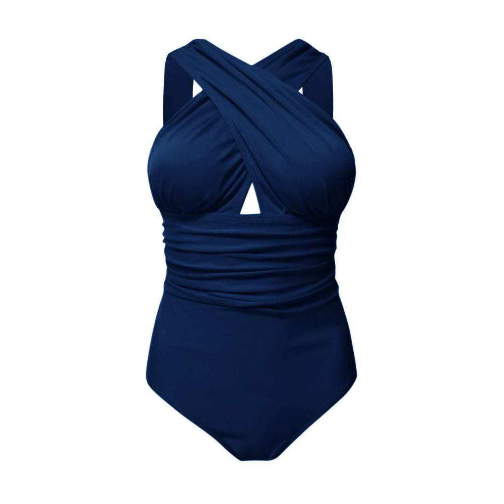Entdecken Sie den ultimativen Monokini Figurformender Damen-Badeanzug mit High Waist V-Ausschnitt und sportlichem Design. Perfekt für den Sommer