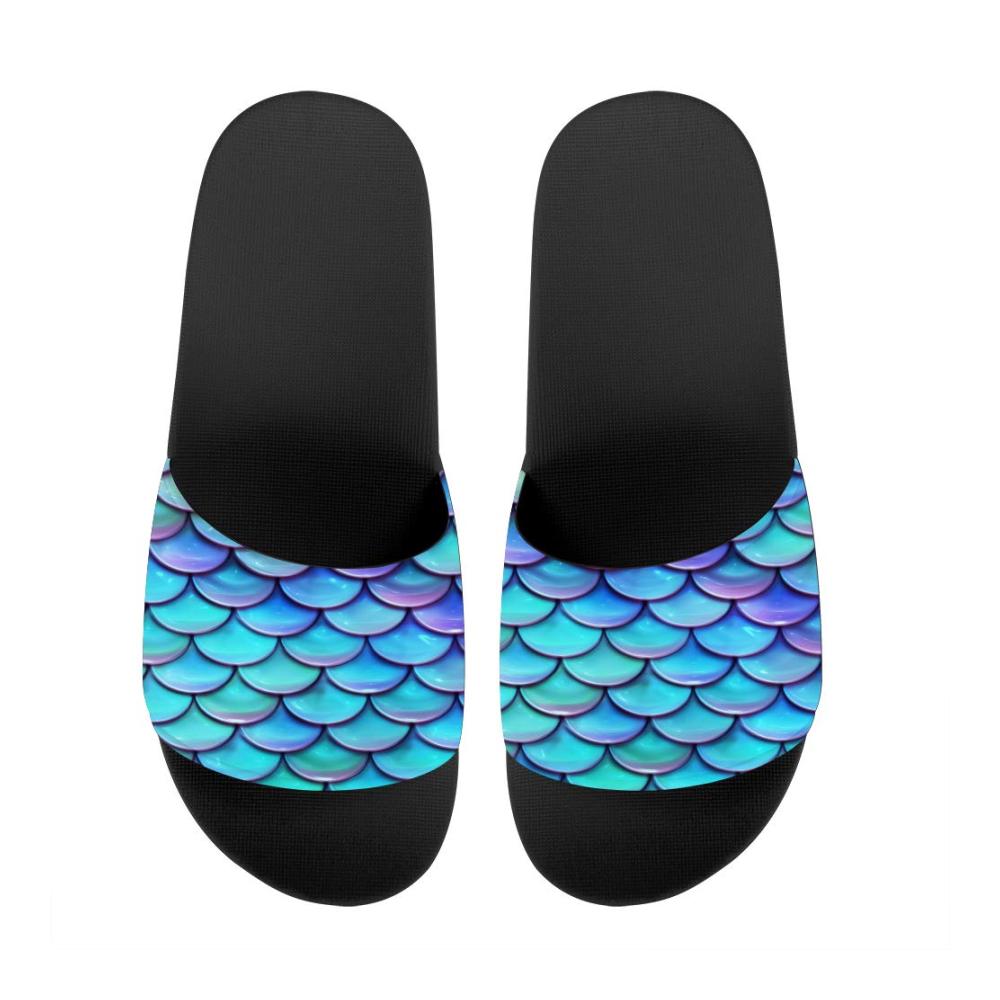 Bequeme Unisex-Hausschuhe Weiche EVA-Pantoffeln für Drinnen & Draußen Anti-Rutsch Sohle Atmungsaktive Duschschuhe für Damen Herren & Kinder Schnell Trocknend Offene Zehen Blau - Fischwaage