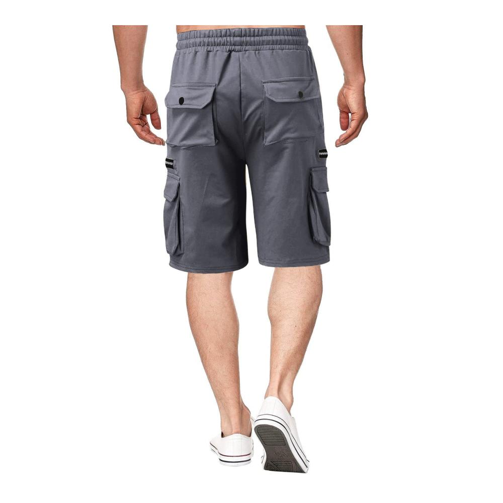 Vintage Cargo Shorts Herren Trendige Baumwoll-Shorts mit Tunnelzug und vielen Taschen. Perfekt für Sommer Arbeit und Freizeit. Entdecken Sie jetzt