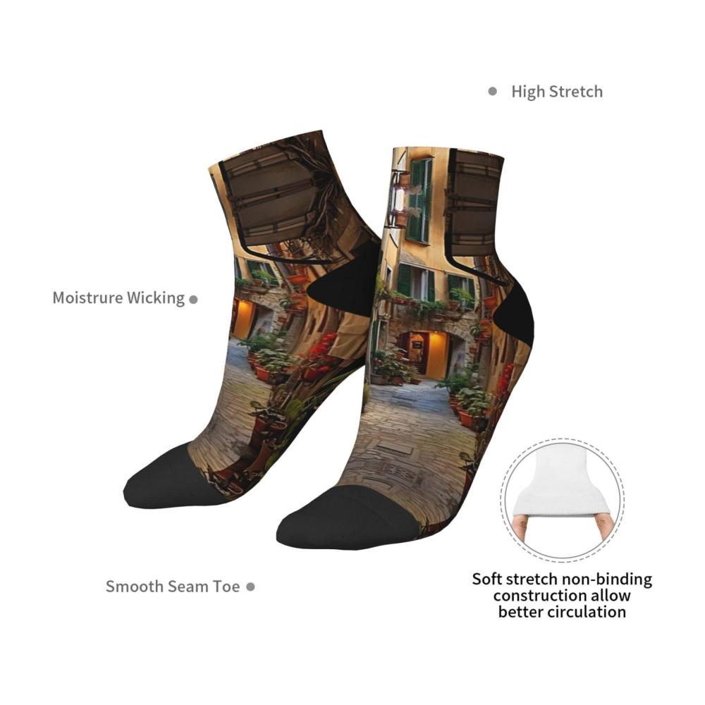 Modische Knöchelsocken Bequeme italienische Damen- und Herrensocken mit trendigen Mustern – Perfekte Passform für jeden! Entdecken Sie den Style von Italian Old Street! One Size