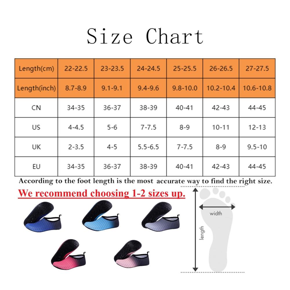 Damen & Herren Aqua Schuhe Farbverlauf rutschfest schnelltrocknend