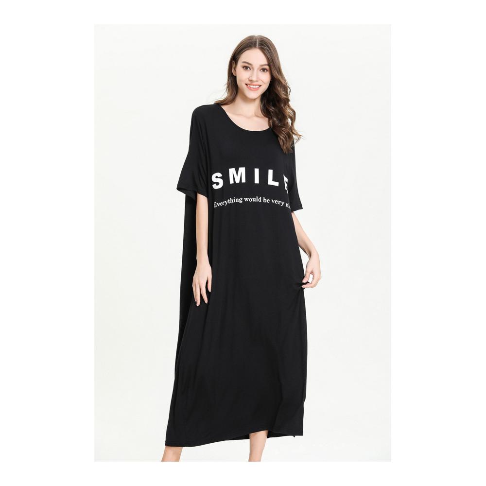 Entspannter Komfort Damen Nachthemd mit Halbarm und Pullover-Design Loungewear in Größen M-XXL - Perfekt für erholsame Nächte