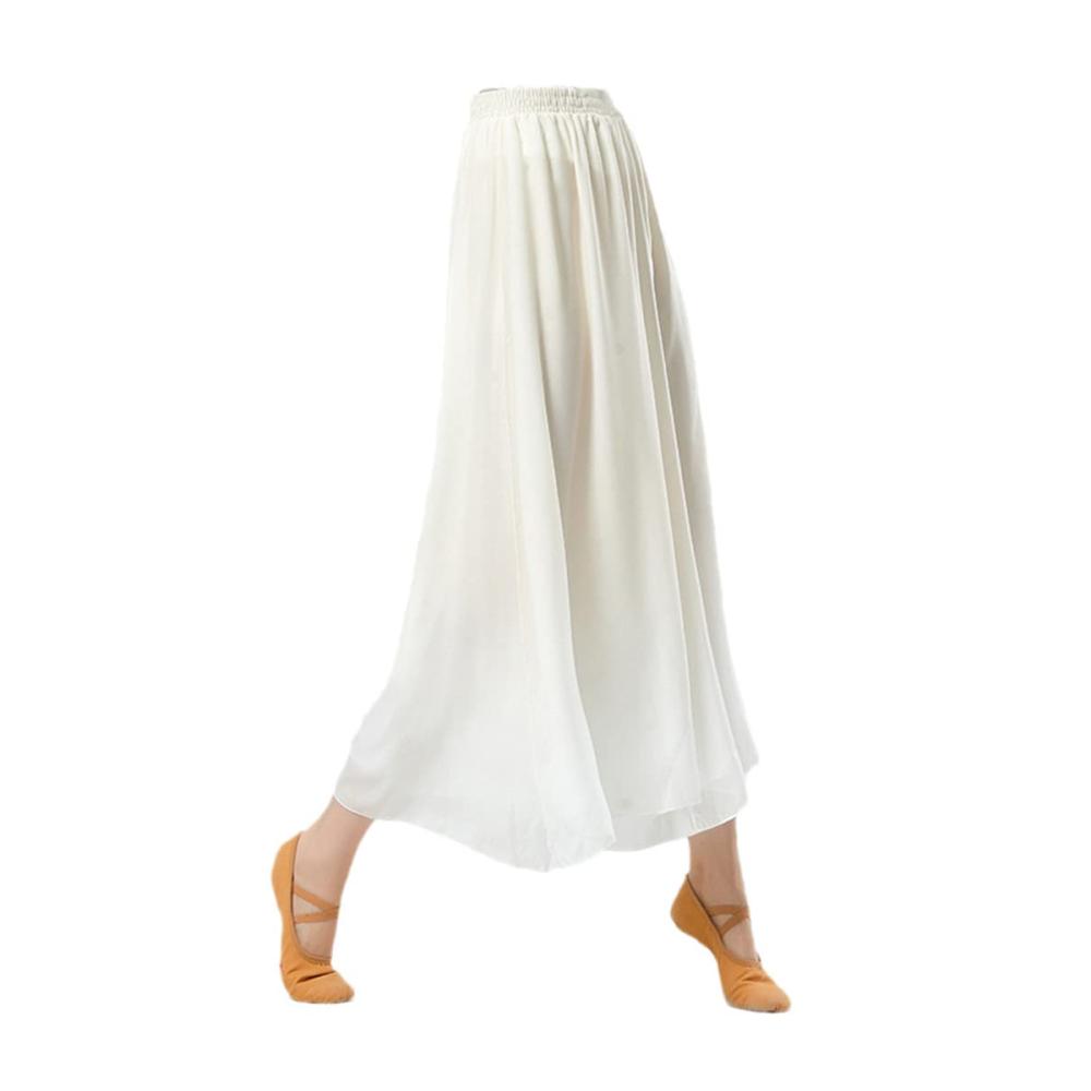 Erwecke deinen Tanz zum Leben Chinesische Tanzkleidung mit modernem Hanfu-Stil. 2-lagige Chiffon-Rockhose mit farbverlauf lockeres weites Bein für eleganten Schwung. Ideal für jeden Anlass