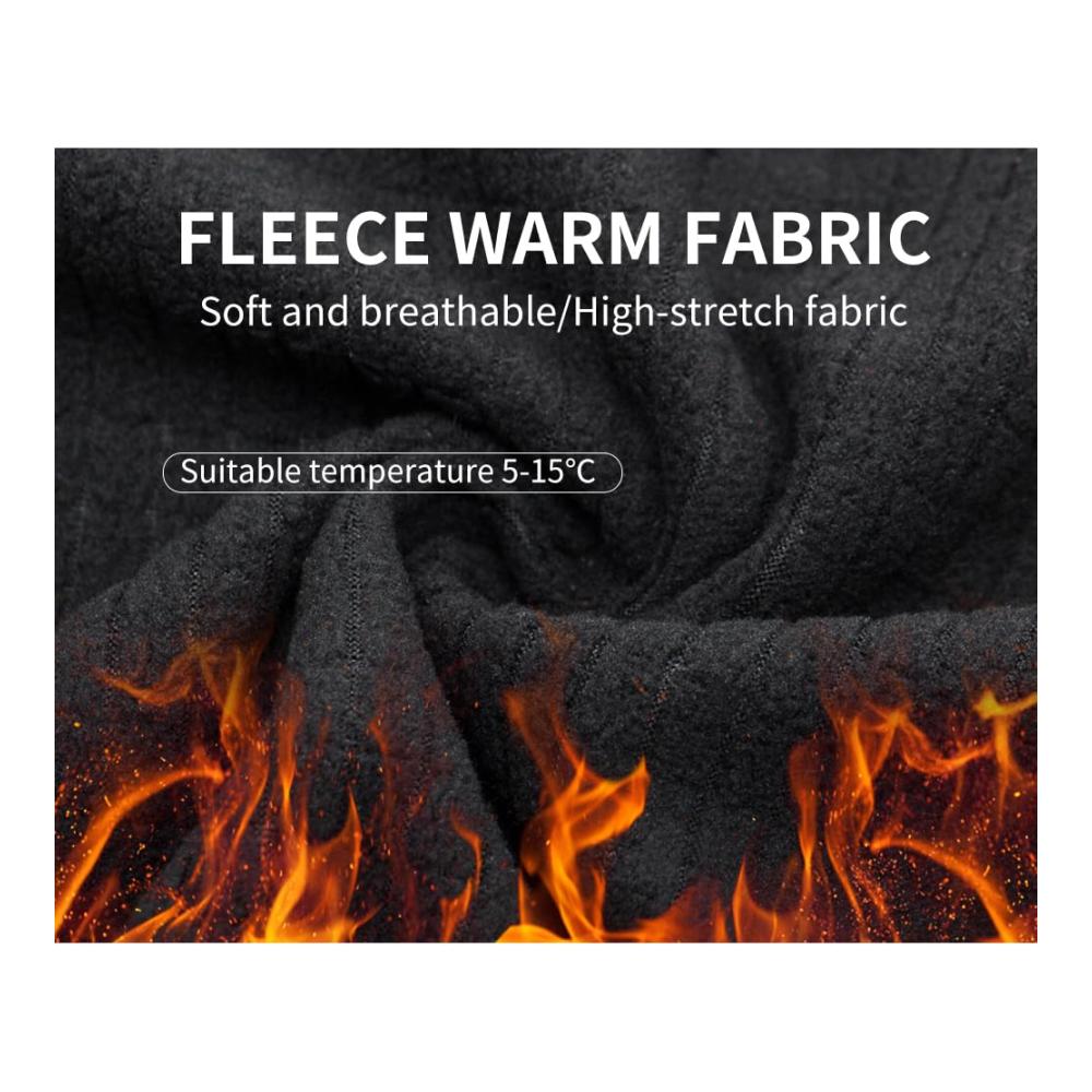 Herren Thermo-Fleece-Fahrradhose Winddichte reflektierende warme Jogger-Hose für Radfahren Laufen und Wandern