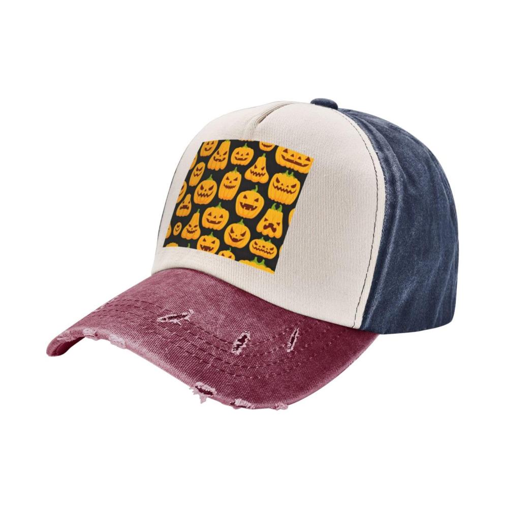 Entzückende Halloween-Kürbis-Muster! Verstellbarer Papa-Hut für vielseitige Stile. Damen-Outdoor-Hut das perfekte Geschenk zum Vatertag. Entdecke unsere Baseball Caps