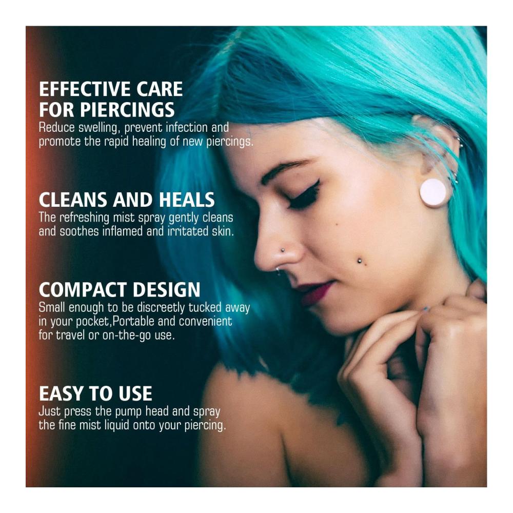 Ultimativer Pflegespray für Ohr-Piercings – 30 ml Anti-Blockier-Reiniger! Sanfte Lösung für Tragus und Knorpel-Piercings. Maximale Reinigung und Pflege garantiert