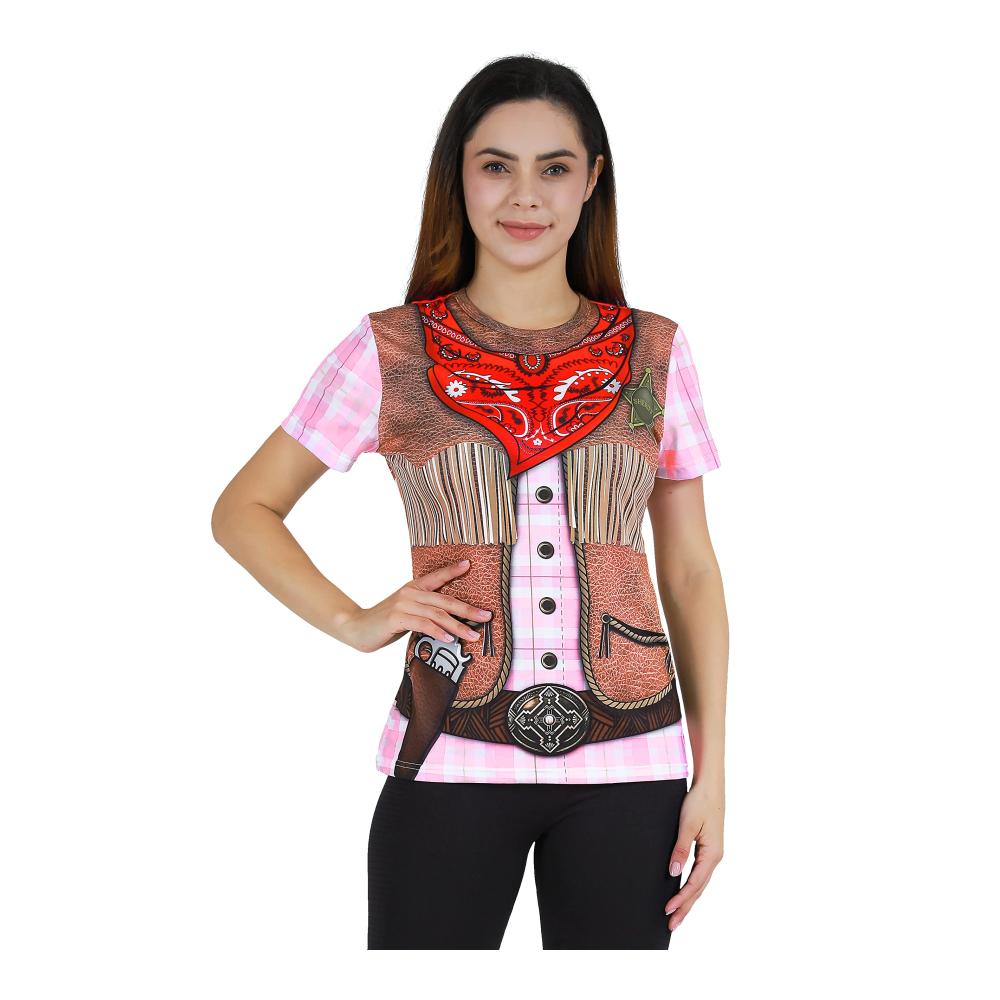 Einzigartige Cowgirl Kostüme T-Shirts für Damen Stilvoll bequem und authentisch! Holen Sie sich Ihren Western-Chic jetzt
