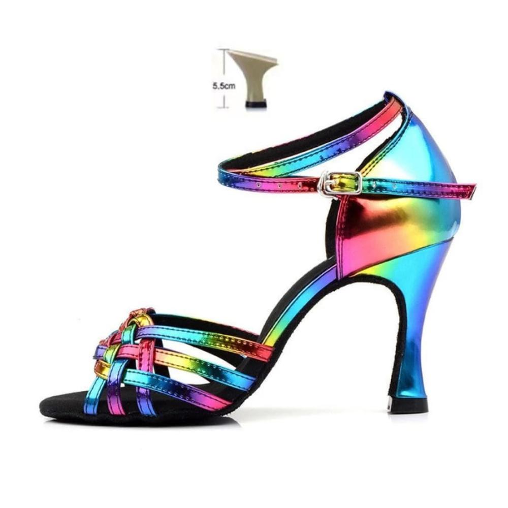 Elegante Damen Latein-Tanzschuhe mit Geteilter Ledersohle Perfekt für Tango Ballsaal & Party – Sommerliche Sandalen für Praxis & Flexibilität