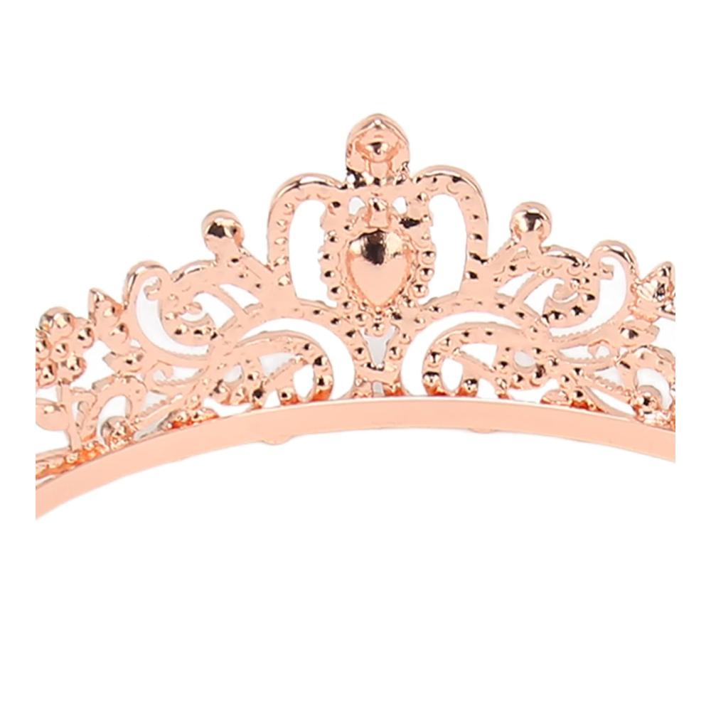 Schimmernde Roségold-Diademe Die ultimative Wahl für Hochzeitsprinzessinnen! Exquisite Brautkrone als glamouröse Halloween-Dekoration. Jetzt sichern