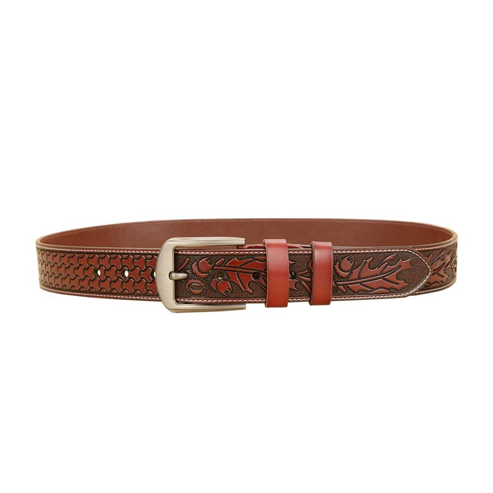 Authentischer Westernstil Herren-Jeansgürtel mit Skalenprint in Kaffeefarben und Schwarz Länge 115 cm - Ein Must-have für stilbewusste Männer
