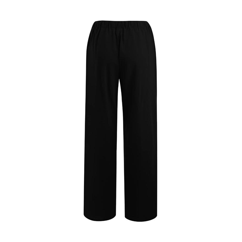 Entdecke den ultimativen Sommer-Look Damen Leinenhose mit elastischem Bund für entspannten Style! Taschen Loose Fit & Hippie-Vibes. Jetzt zugreifen