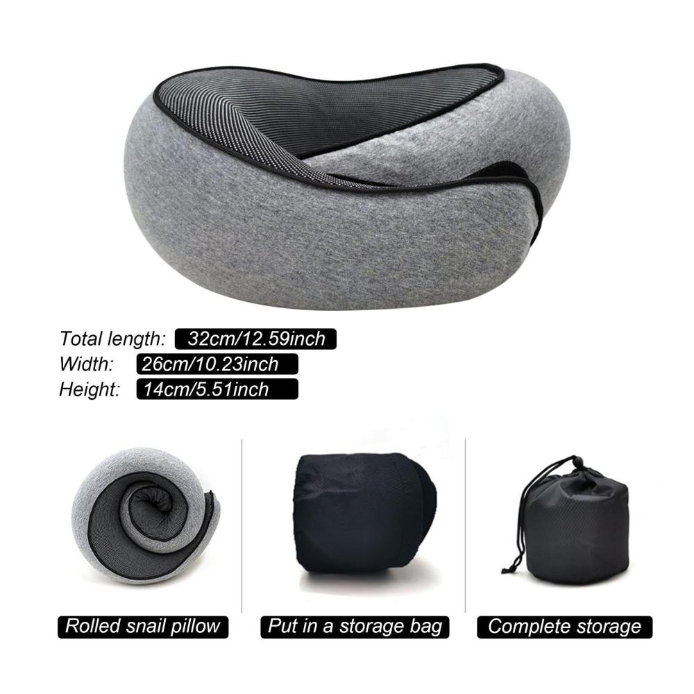 Entspannt reisen Memory Foam Nackenkissen mit waschbarem Bezug für Flugzeug Auto & Bahn | Komfortables Nackenhörnchen für unterwegs