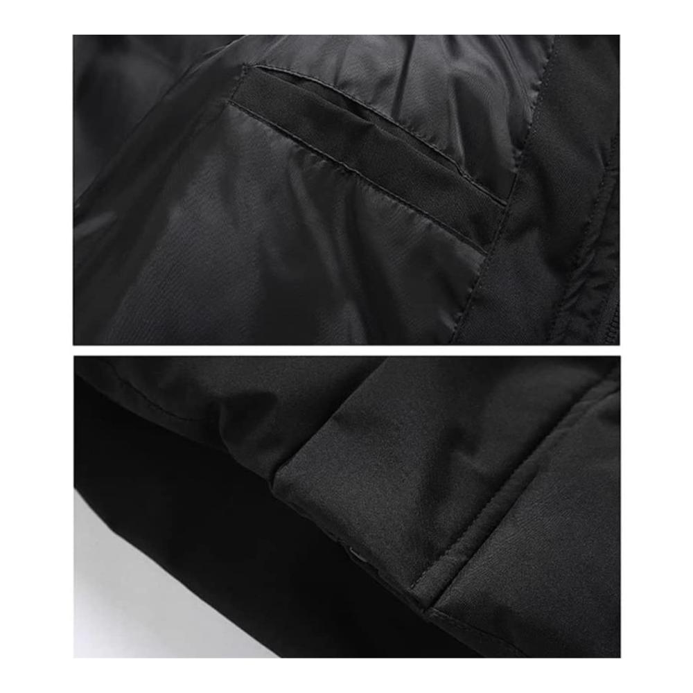Herren Pufferweste Steppweste mit Kapuze ultraleicht warm wasserabweisend für Outdoor Wandern Skifahren Winter