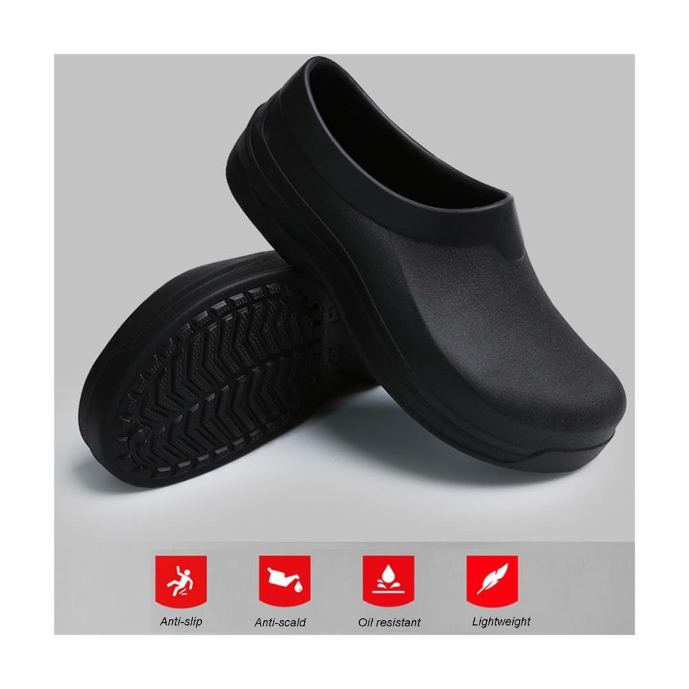Ein Muss für Küchenprofis Rutschfeste ölbeständige Schuhe! Hochwertige Eva-Kochschuhe Verschleißfestigkeit garantiert! (Farbe Weiß Größe 46