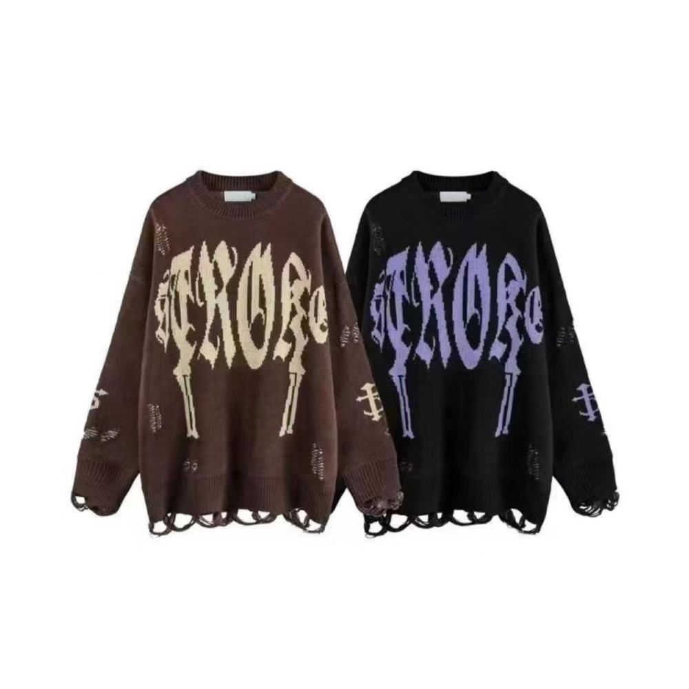 Entdecken Sie den zeitlosen Stil Pullover mit Vintage Alphabet Jacquard für Herbst. Bequem lässig und im Trend mit Quasten und Streetwear-Appeal