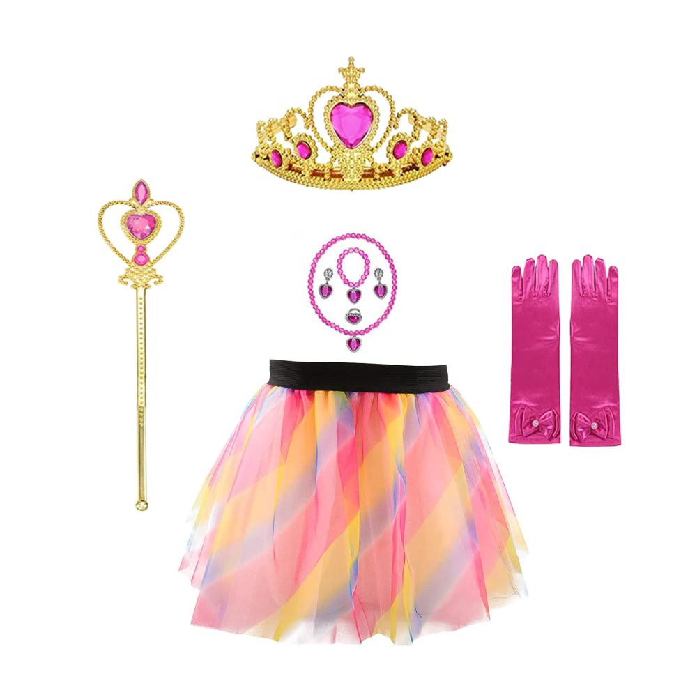 Entzückendes Prinzessinnen-Anziehspielzeug Set mit Röcken Kronen & Accessoires für Mädchen | Perfekt für fantasievolles Spielen