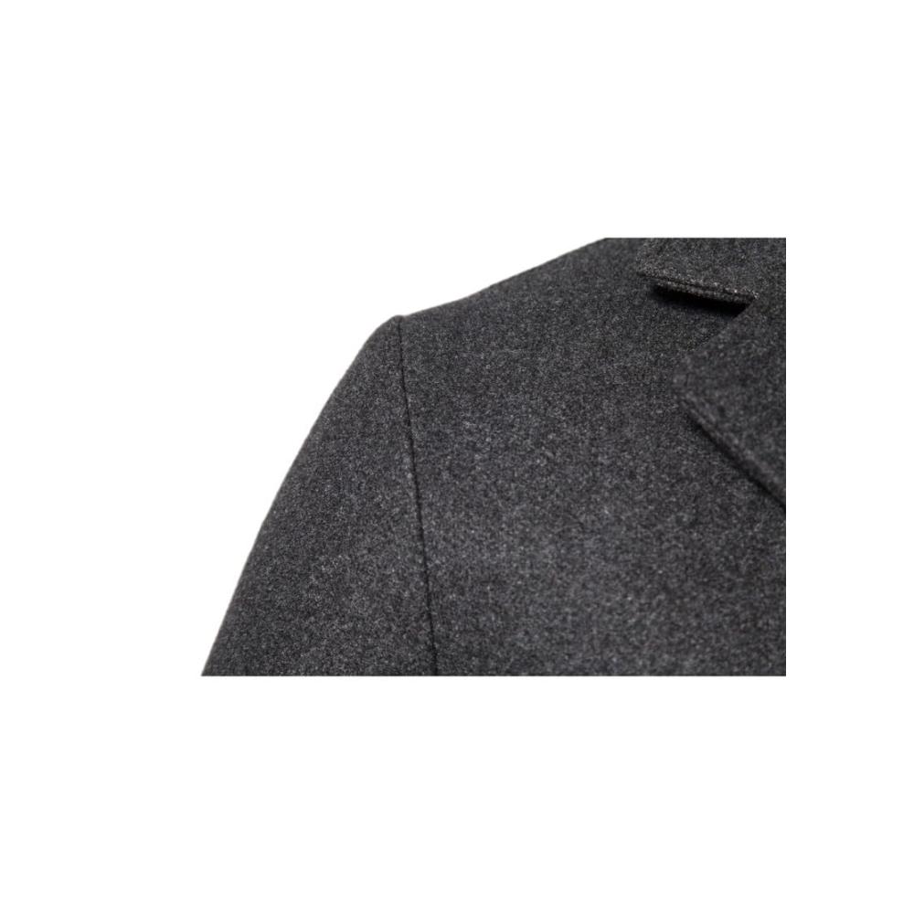 Stilvoller Herren Trenchcoat aus Wollmischung Perfekter Wintermantel mit Kerbkragen für Eleganz und Schutz gegen Wind. Jetzt erhältlich