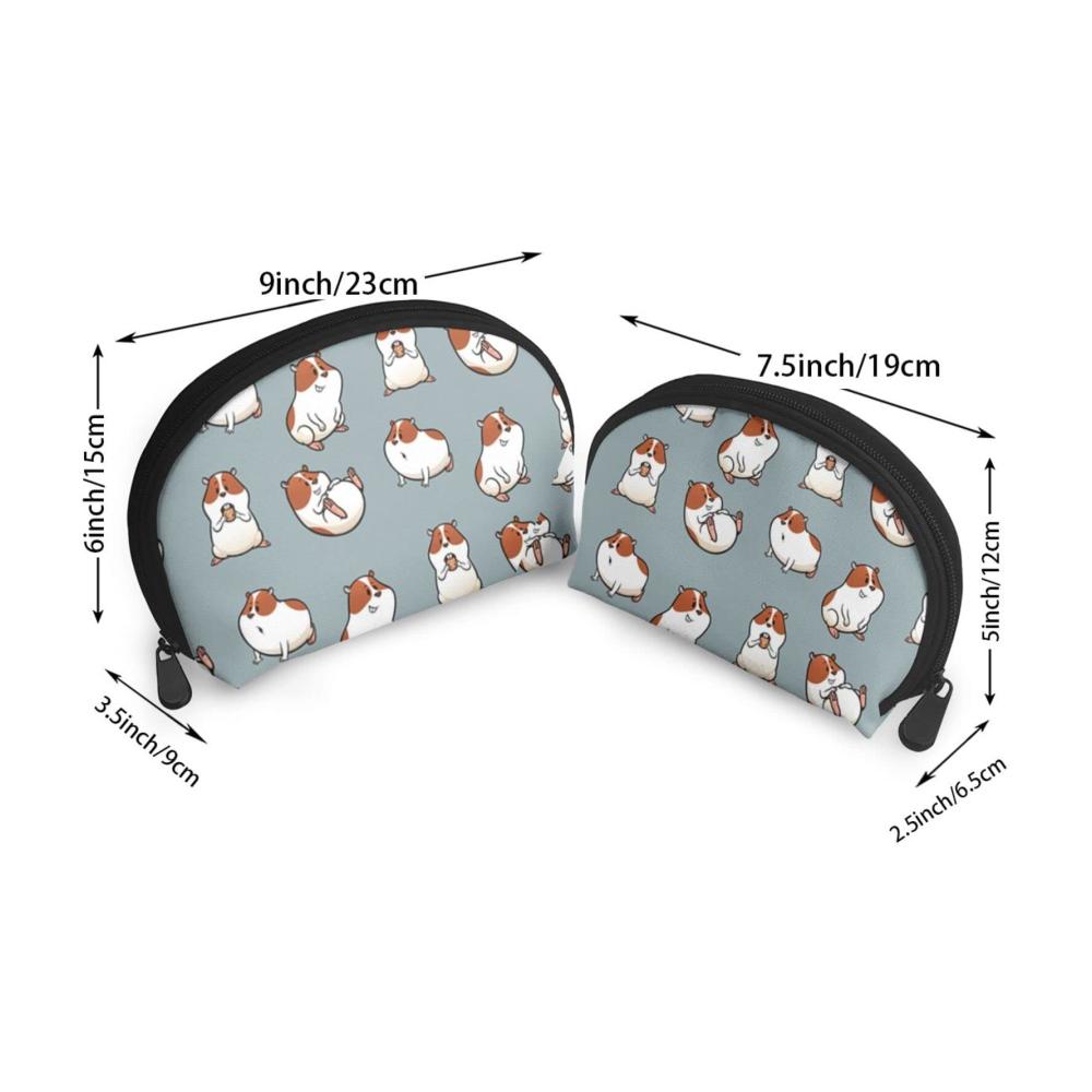 Organisiere deinen Stil mit Leichtigkeit! 2er Set Kulturtaschen Niedliche Meerschweinchen-Motive ideal für unterwegs. Perfekte Make-up-Tasche und stilvolle Damen-Handtasche