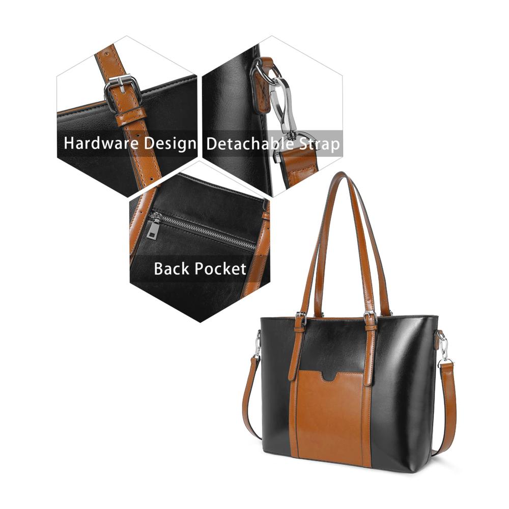 Entdecken Sie Stil und Funktionalität Luxuriöse Damen Aktentasche 15.6 Zoll Laptoptasche aus hochwertigem Kunstleder – Perfekte Arbeitstasche für Büro Schule und Einkaufserlebnisse