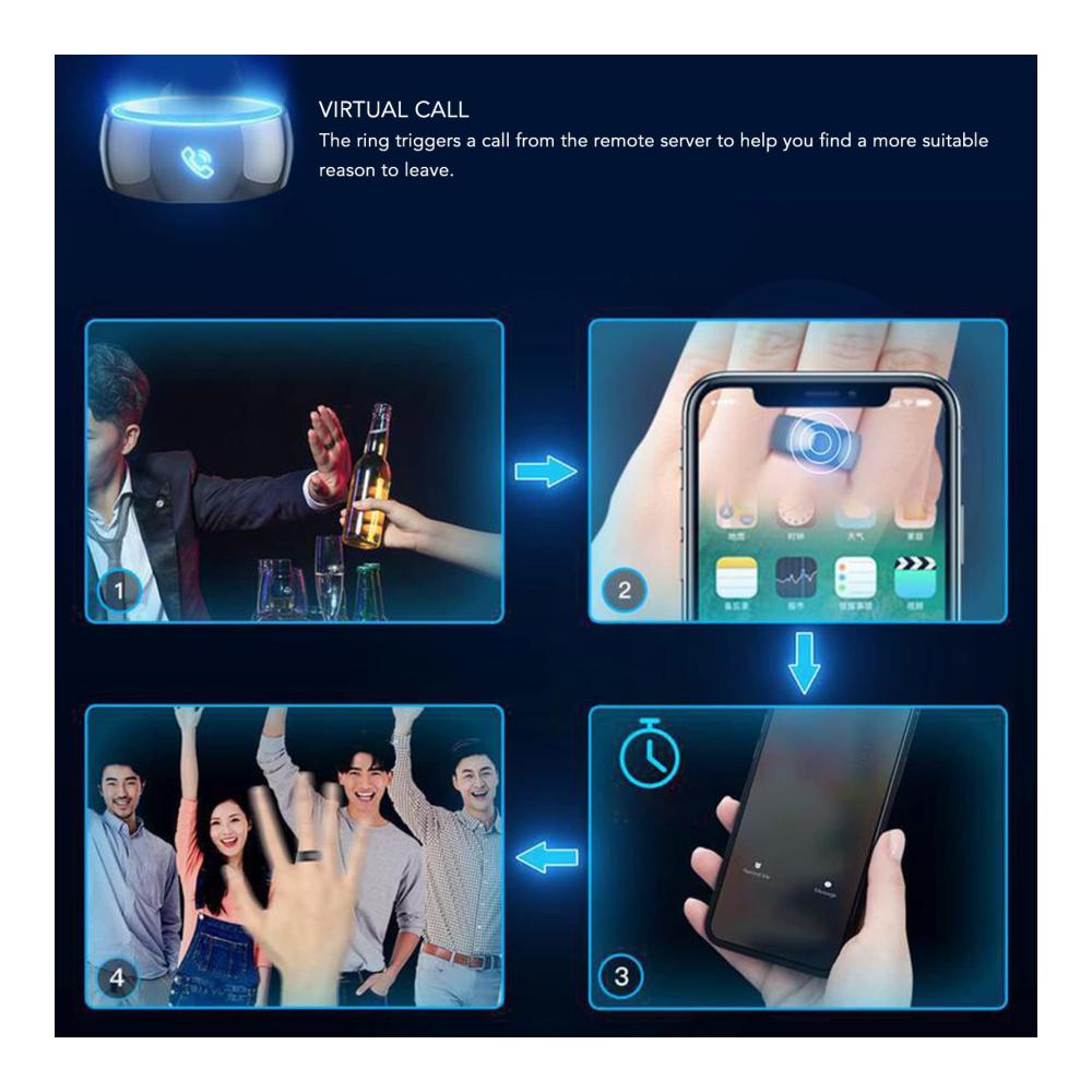 Einzigartiger NFC Smart Ring 128 GB Speicher Energiesteine Tai Chi Design. Teilen Sie Social Accounts. Universelle Sensoren. Perfekt für Büro und Handy