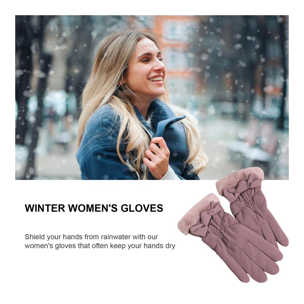 Damen-Handschuhe Warme winddichte Sport-Handschuhe für Gartenarbeit Skifahren & Autofahren – Perfekte Winterbegleiter