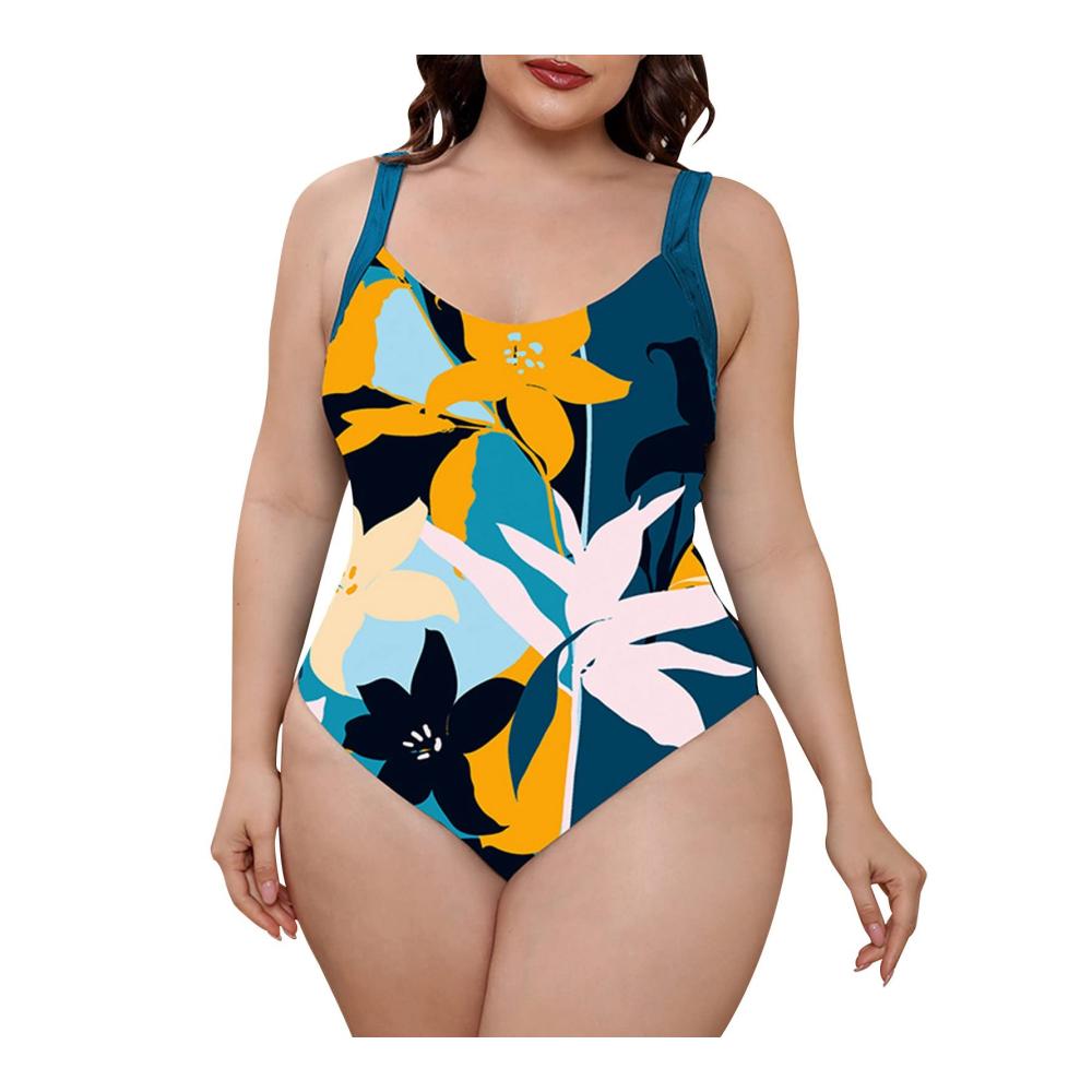 Entdecke den perfekten Monokini Vielfarbig gewellt mit zufälligen Blumen und Leopardenmuster. Verstellbarer Rückengurt für maximalen Komfort. Heiße Quellen werden nie wieder dasselbe sein
