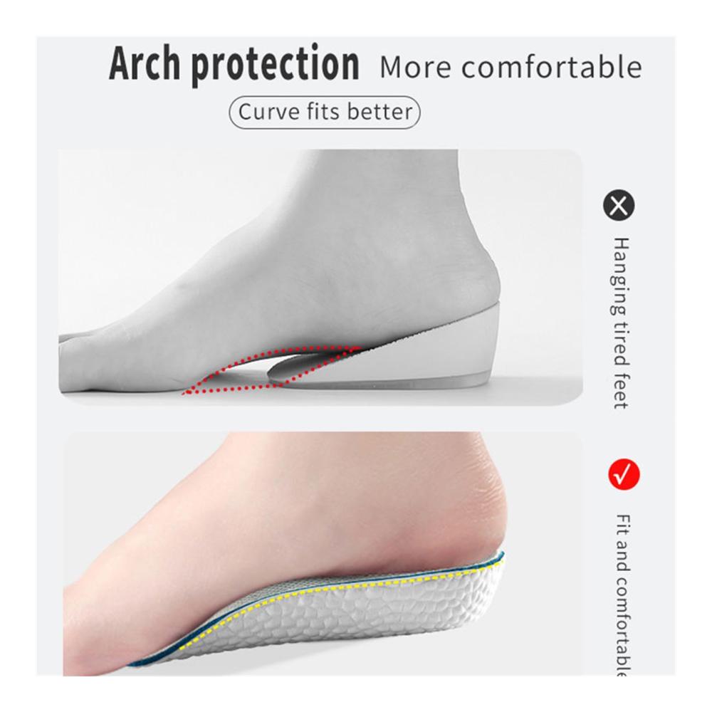 Ultimative Orthopädische Höhenpolster 1.0 - Verbesserte Unterstützung für Fußgewölbe und Ferse - Verstellbare Einlagen zur Erhöhung der Körpergröße - Rosa - 35 cm